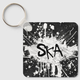 Ska-Musik kariert Old-School-Punk-Rock 80er Schlüsselanhänger