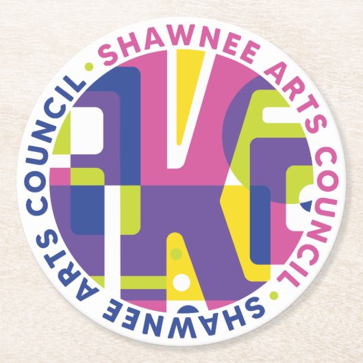 SKA Round w Arts Council Runder Pappuntersetzer (Vorderseite)