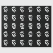 Ska Totenkopf mit Hut Jazz Musikstil Geschenkpapier (Flach)