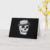 Ska Totenkopf mit Hut Jazz Musikstil Karte (Gelbe Blume)