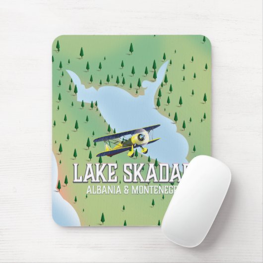 Skadarsee Albanien und Montenegro Seekarte Mousepad (Mit Mouse)