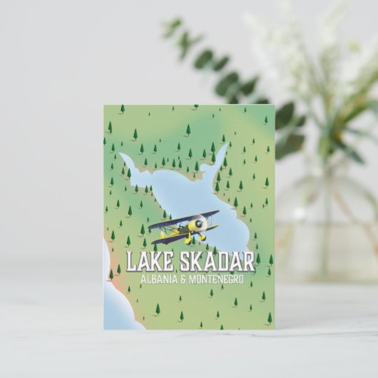 Skadarsee Albanien und Montenegro Seekarte Postkarte (Stehend Vorderseite)