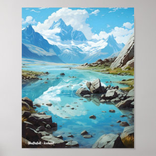 Skaftafell Island Vintage Travel Poster