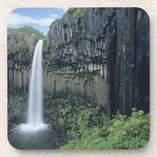 Skaftafell Nationalpark, Wasserfall Svartifoss, Getränkeuntersetzer (Vorderseite)