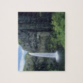 Skaftafell Nationalpark, Wasserfall Svartifoss, Puzzle (Vertikal)
