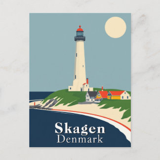 Skagen, Dänemark Beach Retro Art Postkarte