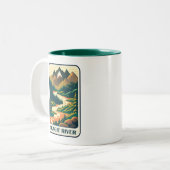 Skagit River Washington Colors Zweifarbige Tasse (Vorderseite Links)