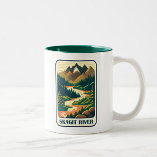 Skagit River Washington Colors Zweifarbige Tasse