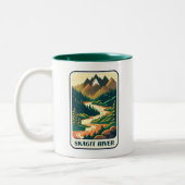 Skagit River Washington Colors Zweifarbige Tasse (Links)