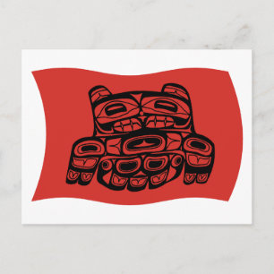 Skagit-Stammesflaggen-Postkarte Postkarte
