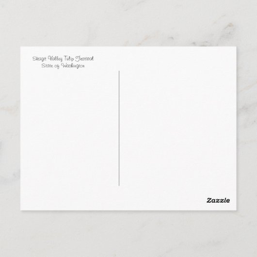 Skagit Valley Tulip Postcard Postkarte (Rückseite)
