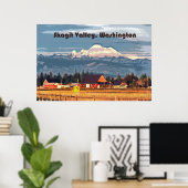 Skagit Valley WA Farm Mount Baker Travel Poster (Heimbüro)
