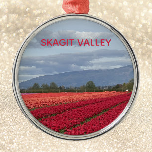 Skagit Valley Washington State Wunderschöne Tulpe Ornament Aus Metall