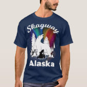 Skagway Alaska Aurora Borealis Bear Orca T-Shirt (Vorderseite)