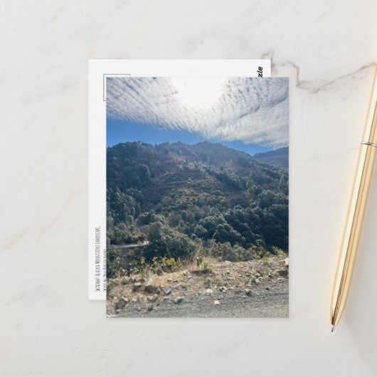 Skagway, Alaska Berge Landschaft Postkarte (Vorderseite/Rückseite Beispiel)
