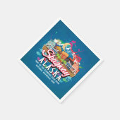 SKAGWAY ALASKA HISTORISCHE GOLD RUSH STADTDECOUPAY SERVIETTE (Ecke)