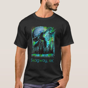 Skagway Alaska Howling Wolf Moon Forest Naturev T-Shirt