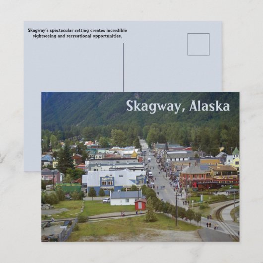 Skagway, Alaska Postkarte (Vorne/Hinten)