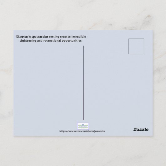 Skagway, Alaska Postkarte (Rückseite)