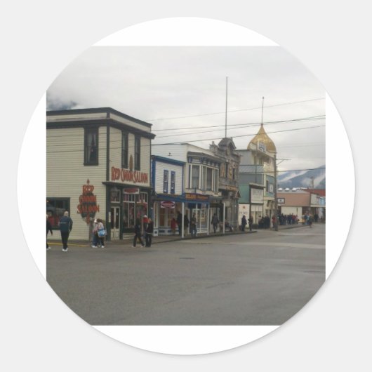 Skagway, Alaska Runder Aufkleber (Vorderseite)