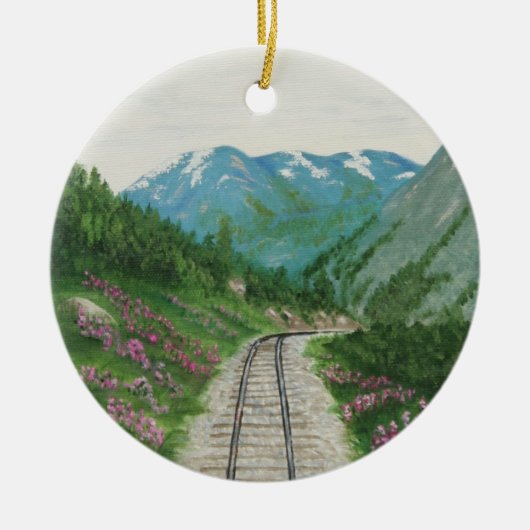 Skagway Eisenbahn-Verzierung Keramikornament (Vorne)