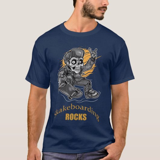 Skakeboarding Rocks vintage T-Shirt (Vorderseite)