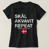 Skal, Akvavit, Dänische Dansk, Dänemark Dänemark D T-Shirt (Design vorne)