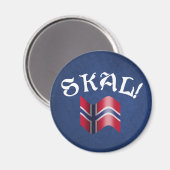 Skal! Norwegisch Magnet (Vorderseite/Rückseite)