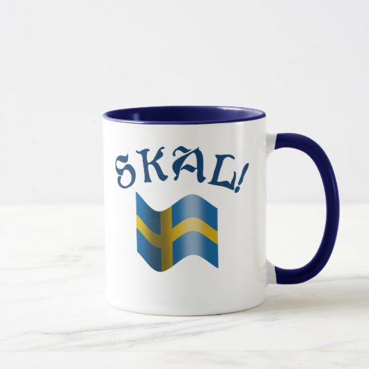 Skal schwedischer Flaggen-Toast von Schweden Tasse (Rechts)
