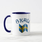 Skal schwedischer Flaggen-Toast von Schweden Tasse (Links)