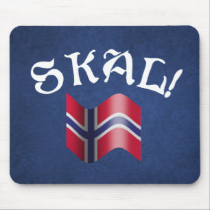 Skal trinkender Toast norwegische Mousepad
