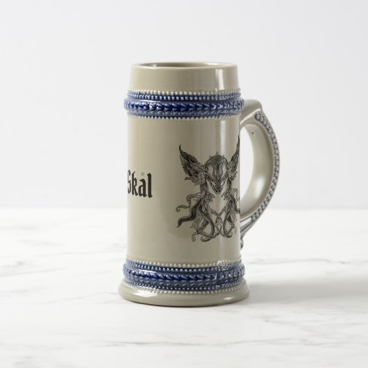 Skal Valkyrie Beer Stein Bierglas (VorderseiteRechts)