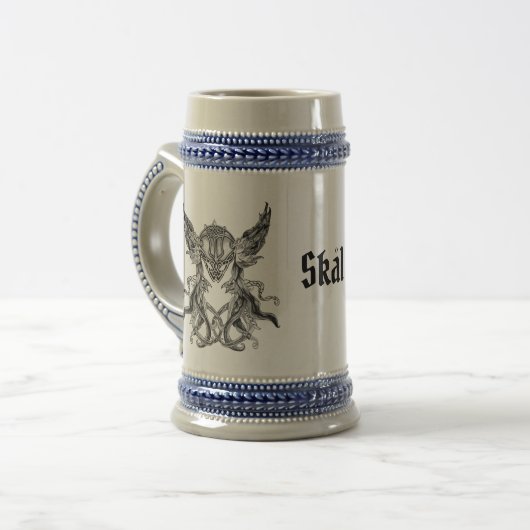 Skal Valkyrie Beer Stein Bierglas (Vorderseite Links)