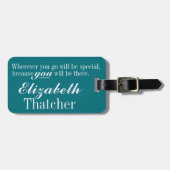 Skala der Gepäckmarke des Justizanwalts Gepäckanhänger (Vorderseite horizontal)