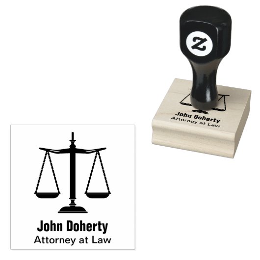 Skala des Justizsymbols | Personalisierbar Gummistempel (Stempel)