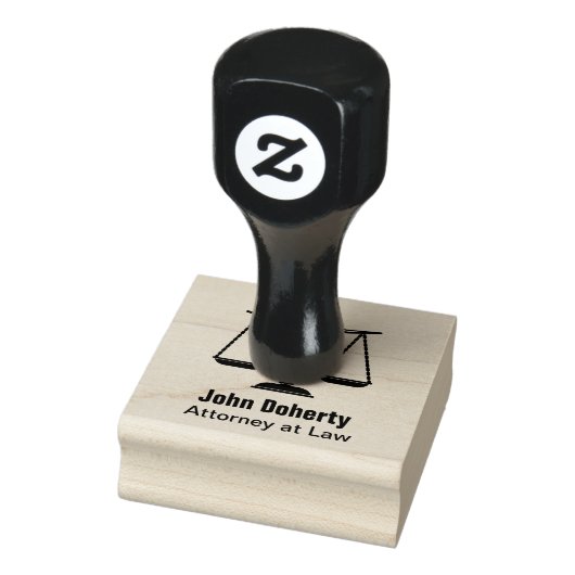 Skala des Justizsymbols | Personalisierbar Gummistempel (Stempel)