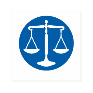 Skala des Justizsymbols Rechtsanwaltsbüro Permastempel