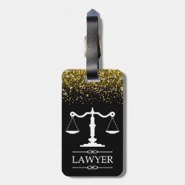 Skala für den Tag der Rechtspflege mit Text auf Um Gepäckanhänger