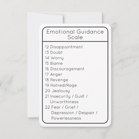 Skala für die emotionale Ausrichtung weiße, zweise Einladung (Rückseite)