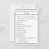 Skala für die emotionale Ausrichtung weiße, zweise Einladung (Vorderseite)