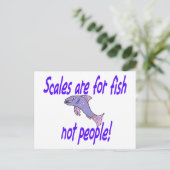 Skala für Fische Postkarte (Stehend Vorderseite)