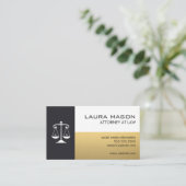 Skala | Leather Gold White Business Card Visitenkarte (Stehend Vorderseite)