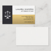 Skala | Leather Gold White Business Card Visitenkarte (Vorne/Hinten)