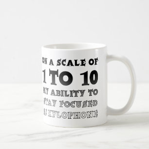 Skala von 1 bis 10 Fokussierter Funny Mug Kaffeetasse