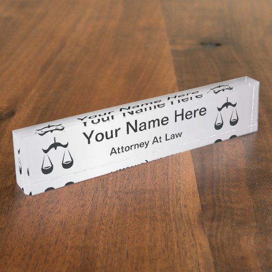 Skalen des Rechtsanwalts der Gerechtigkeits-| des Namensplakette (Seite)