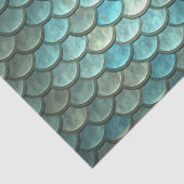 Skalen in aquamarinem und in silbernem seidenpapier (Ausschnitt)