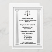 Skalen, Spalten, Gesetz graduiertes Annoucement Einladung (Vorne/Hinten)