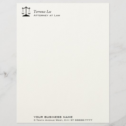 Skalen von Gerechtigkeit Briefbogen (Vorderseite)