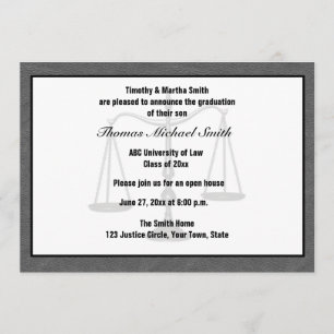 Skalen von Gerechtigkeit, Grau, graduiertes Einladung