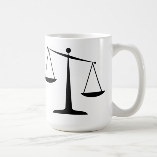 Skalen von Gerechtigkeit Kaffeetasse (Rechts)